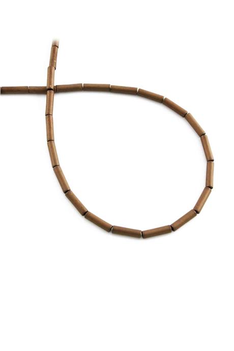 Hematite Natural Stone Matte Brown Cylinder Cut 2x8mm String Of Beads