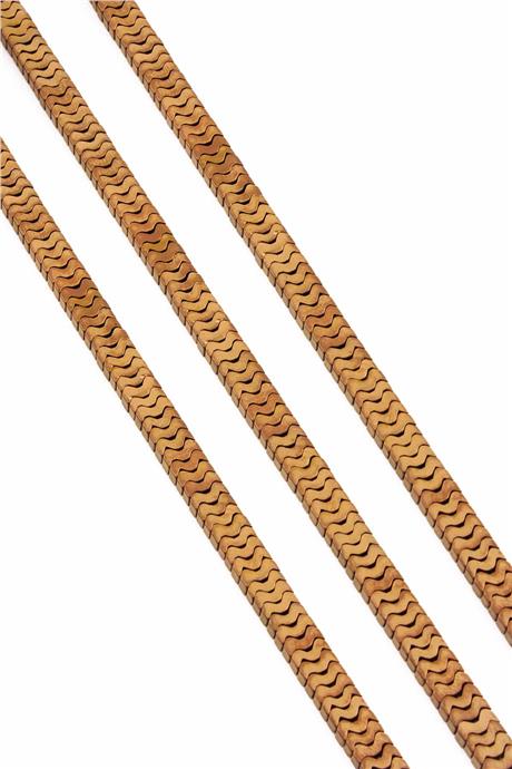 Hematit Taşı Yarasa Kesim Mat Kahverengi 7x1mm Doğal Taş Dizi