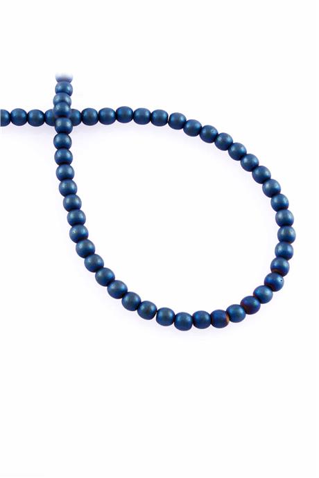 Hematit Taşı Küre Kesim Mat Mavi 4mm Doğal Taş Dizi