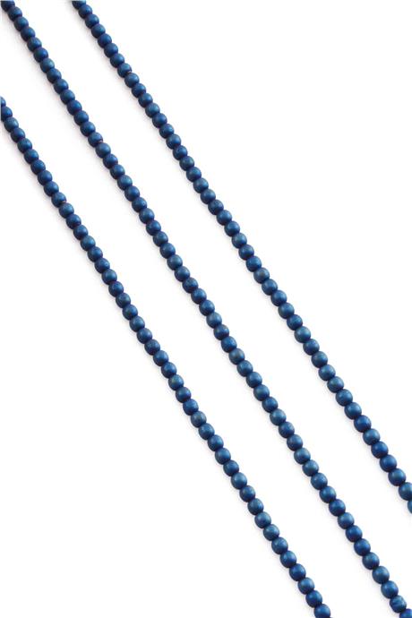 Hematit Taşı Küre Kesim Mat Mavi 3mm Doğal Taş Dizi