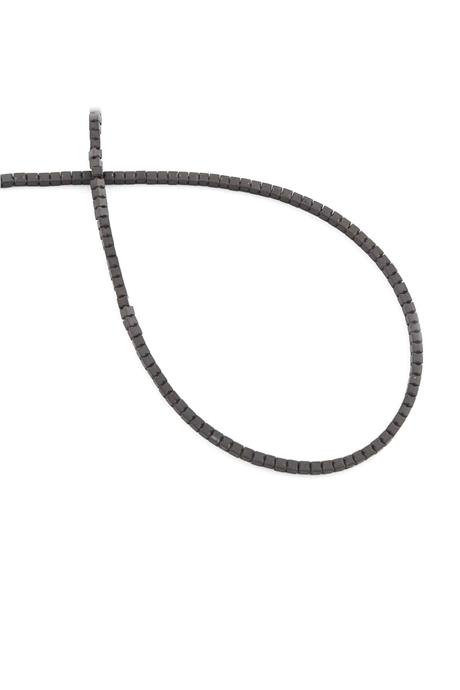 Hematite Natural Stone Matte Black 2x2mm String Of Beads