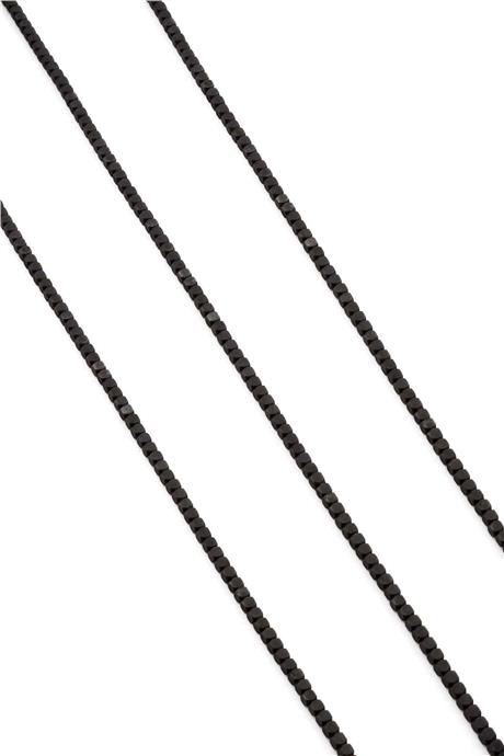 Hematit Taşı Küp Kesim Mat Siyah 2x2mm Doğal Taş Dizi
