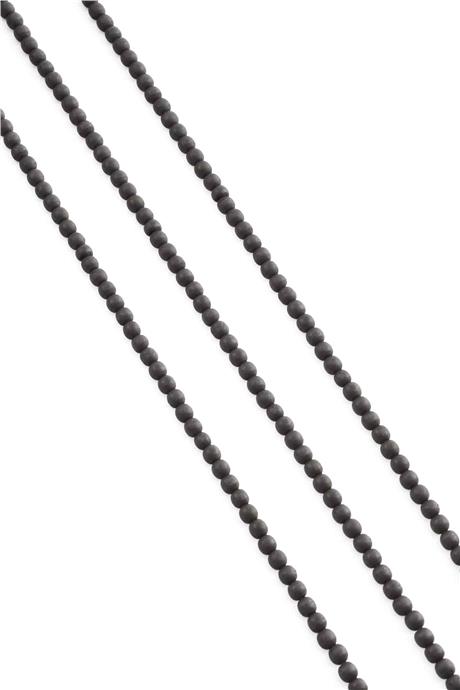 Hematit Taşı Küre Kesim Mat Siyah 3mm Doğal Taş Dizi