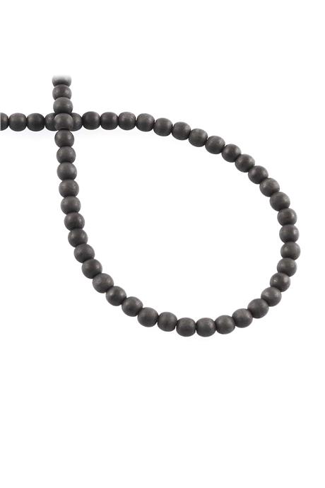 Hematit Taşı Küre Kesim Mat Siyah 4mm Doğal Taş Dizi