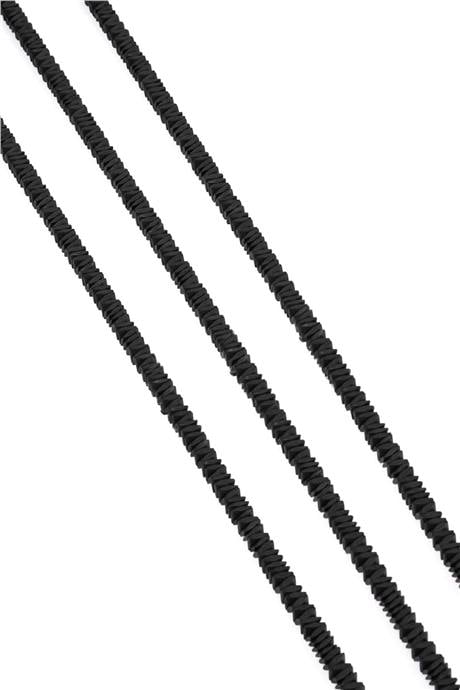 Hematite Natural Stone Matte Black 4x1mm String Of Beads
