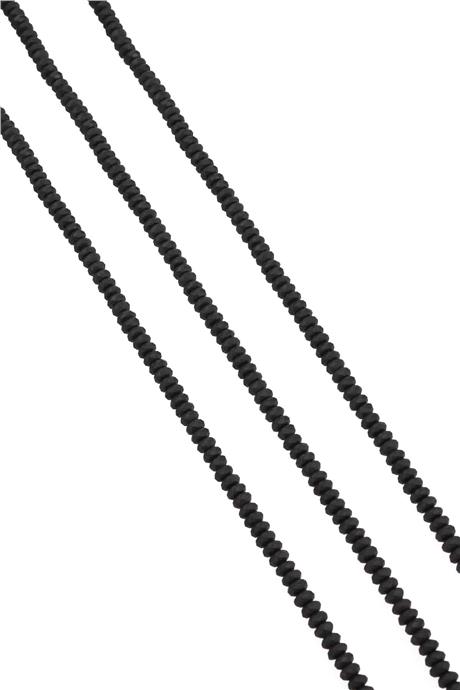 Hematit Doğal Taş Mat Siyah 4x2mm Dizi