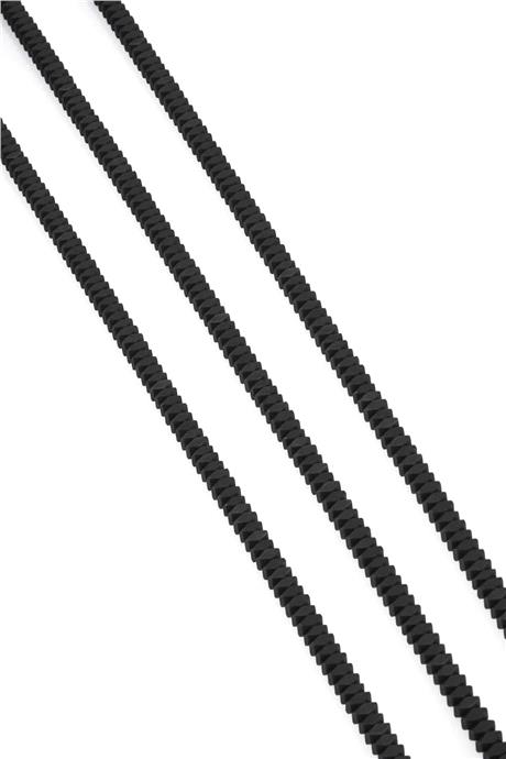 Hematite Natural Stone Matte Black 4x2mm String Of Beads