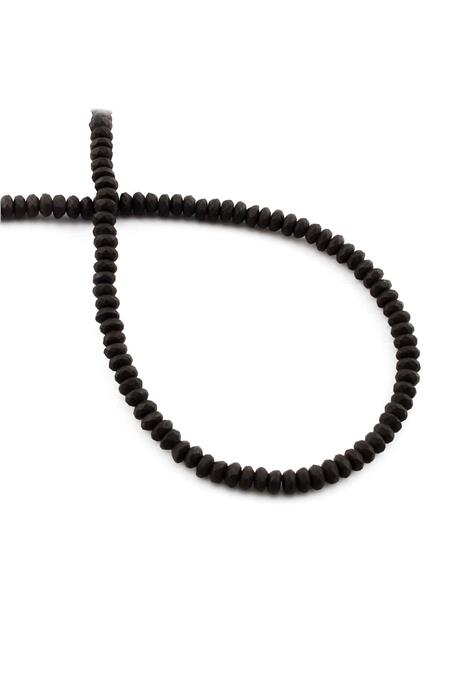 Hematite Natural Stone Matte Black 4x2mm String Of Beads