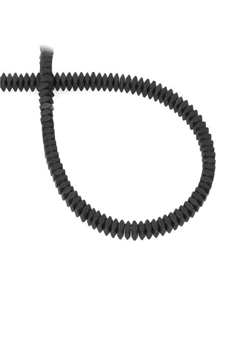 Hematite Natural Stone Matte Black 4x2mm String Of Beads