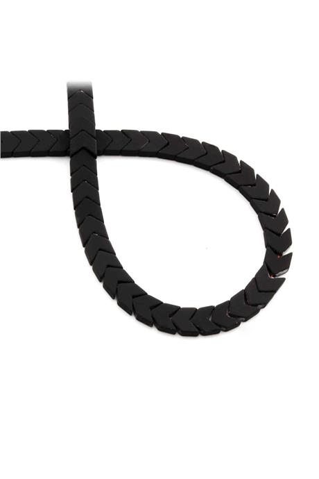 Hematite Natural Stone Matte Black Sergeant Cut 6x3mm String Of Beads