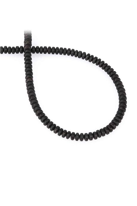 Hematite Natural Stone Matte Black Circle Cut 5x2 String Of Beads