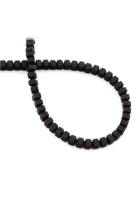 Hematite Natural Stone Matte Black Special Cut 4x4mm String Of Beads