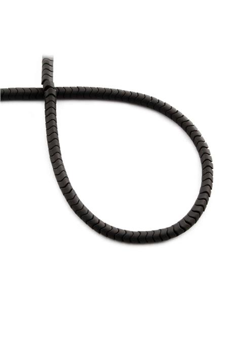 Hematite Natural Stone Matte Black Washer Cut 4x2mm String Of Beads