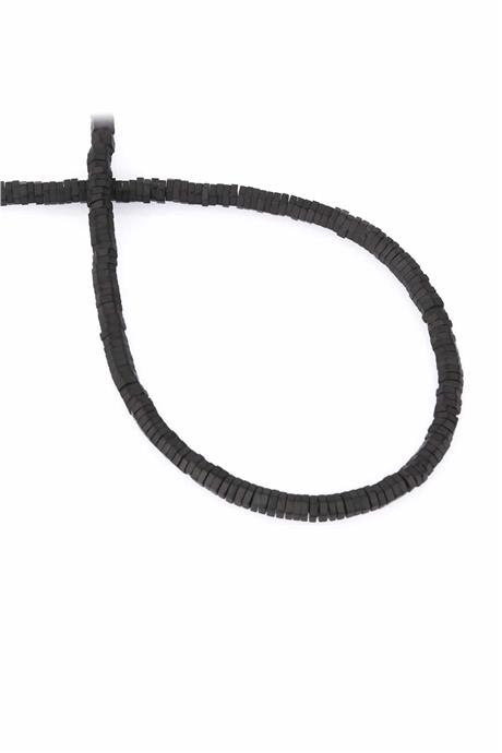 Hematite Natural Stone Matte Black Washer Cut 4x1mm String Of Beads