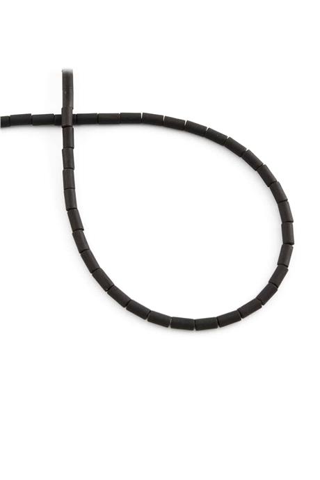 Hematite Natural Stone Matte Black Cylinder Cut 2x4mm String Of Beads