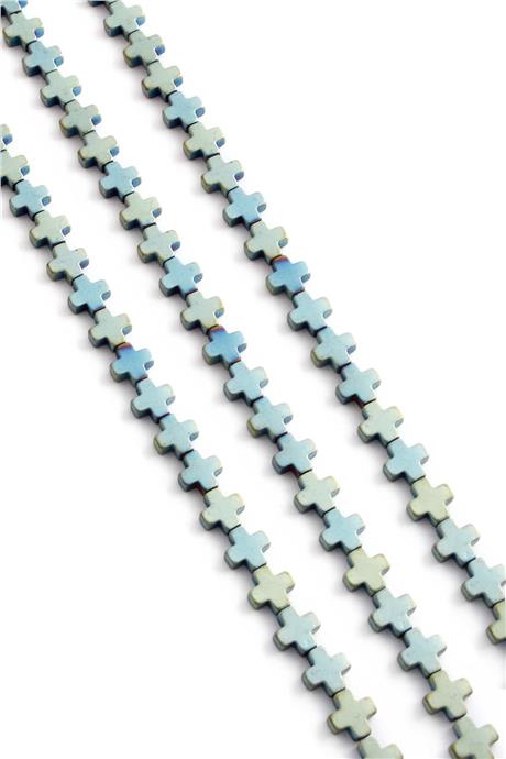 Hematit Doğal Taş Mat Yeşil Artı Kesim 8mm Dizi