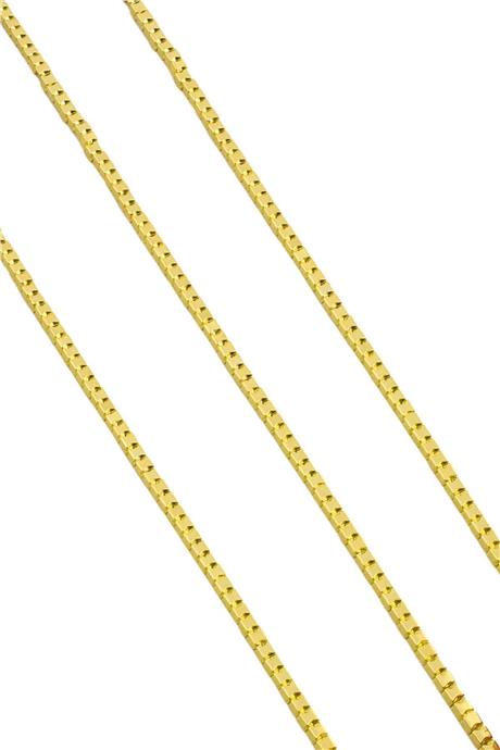 Hematite Natural Stone Shiny Gold Yellow 2x2mm String Of Beads