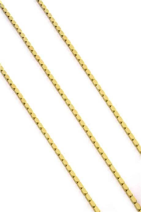 Hematite Natural Stone Shiny Gold Yellow 2x4mm String Of Beads