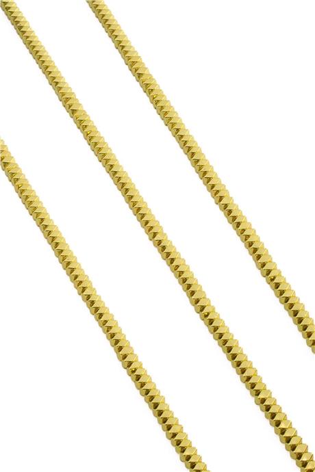 Hematite Natural Stone Shiny Gold Yellow 4x2mm String Of Beads
