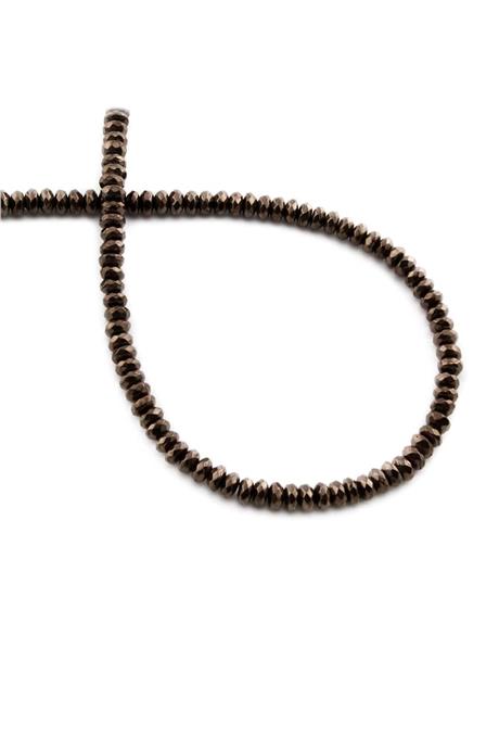 Hematit Doğal Taş Parlak Antik Kahverengi Rondela Kesim 4x2mm Dizi