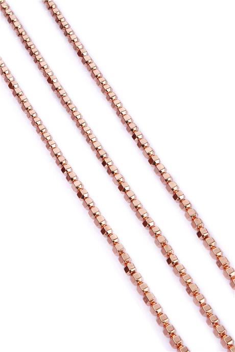 Hematite Natural Stone Shiny Antique Rose Special Cut 4mm String Of Beads