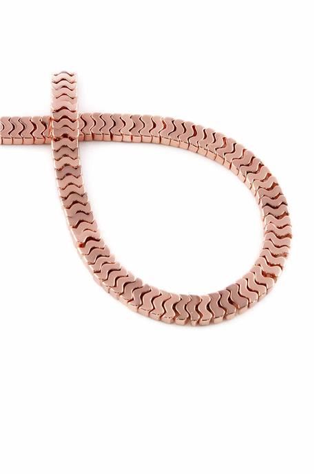 Hematit Taşı Yarasa Kesim Parlak Roz 7x1mm Doğal Taş Dizi