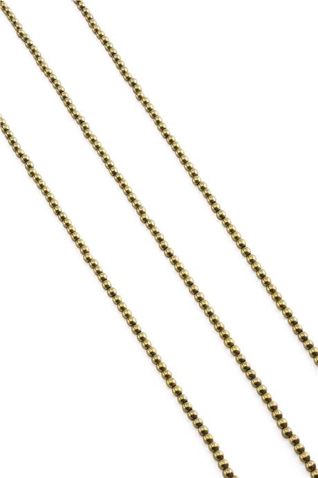Hematite Natural Stone Shiny Antique Yellow 2mm String Of Beads
