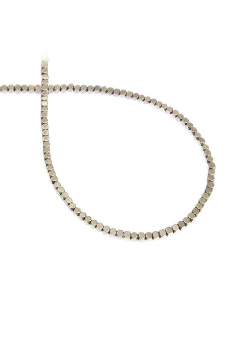 Hematite Natural Stone Shiny Antique Yellow 2x2mm String Of Beads