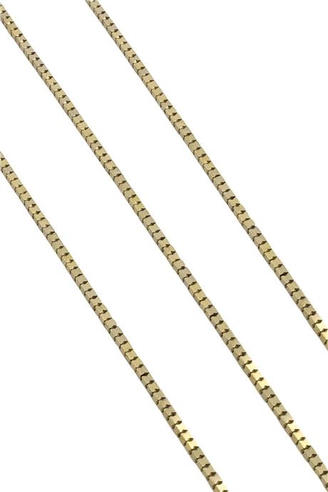 Hematite Natural Stone Shiny Antique Yellow 2x2mm String Of Beads