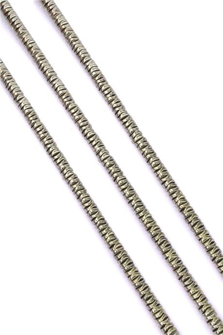 Hematite Natural Stone Shiny Antique Yellow 6x1mm String Of Beads