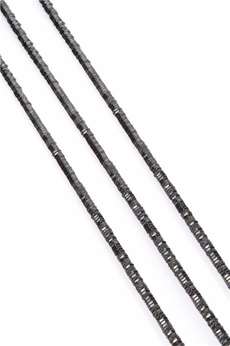 Hematite Natural Stone Shiny Smoked 4x1M String Of Beads