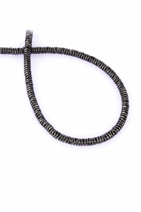 Hematite Natural Stone Shiny Smoked 4x1mm String Of Beads