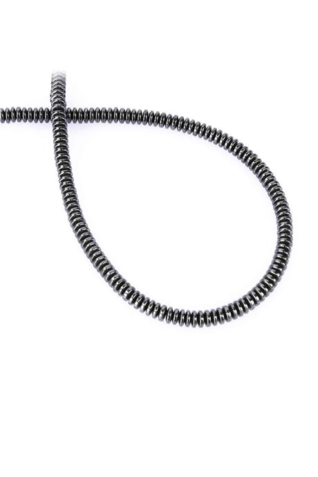 Hematit Taşı Rondela Kesim Parlak Füme 4x1mm Doğal Taş Dizi