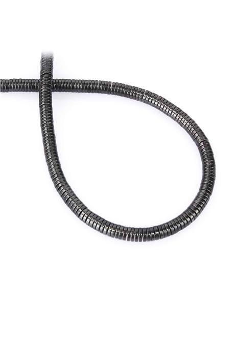 Hematite Natural Stone Shiny Smoked 4x1mm String Of Beads