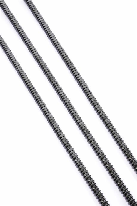 Hematit Taşı Rondela Kesim Parlak Füme 4x2mm Doğal Taş Dizi