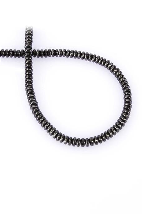 Hematite Natural Stone Shiny Smoked 4x2mm String Of Beads