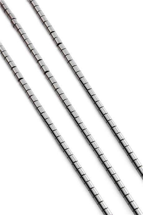 Hematite Natural Stone Shiny Smoked 4x4mm String Of Beads