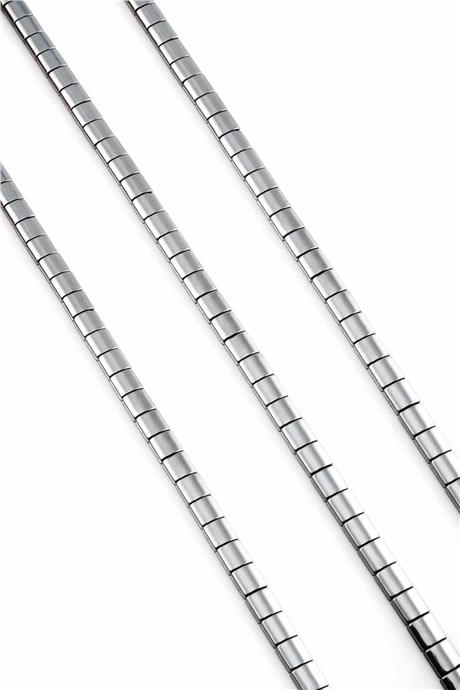 Hematite Natural Stone Shiny Smoked 5x5mm String Of Beads