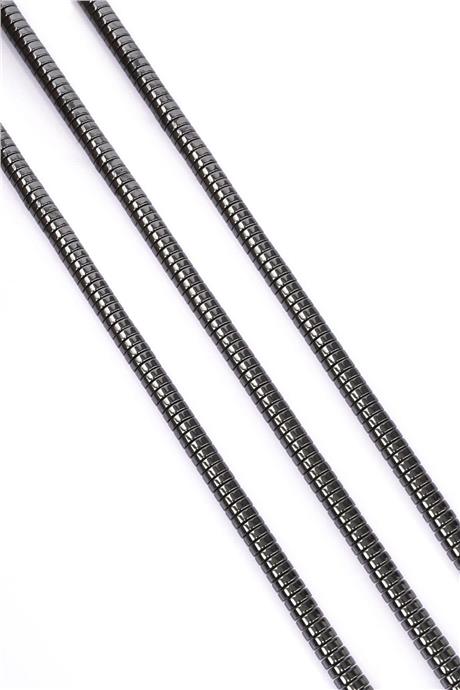 Hematite Natural Stone Shiny Smoked 6x2mm String Of Beads