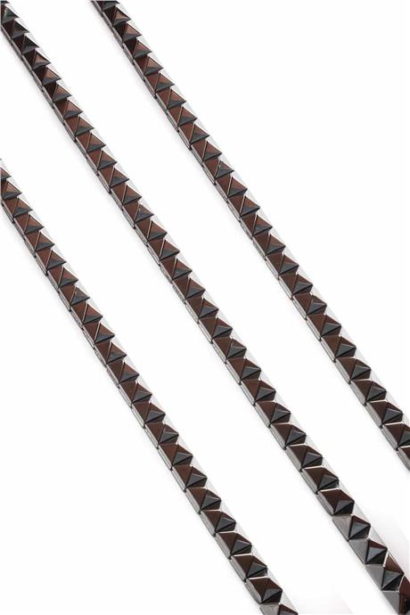 Hematite Natural Stone Shiny Smoked 6x6mm String Of Beads