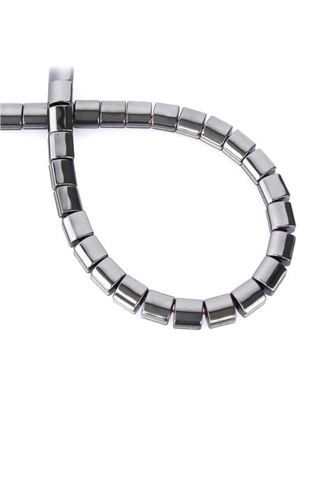 Hematite Natural Stone Shiny Smoked 7x7mm String Of Beads