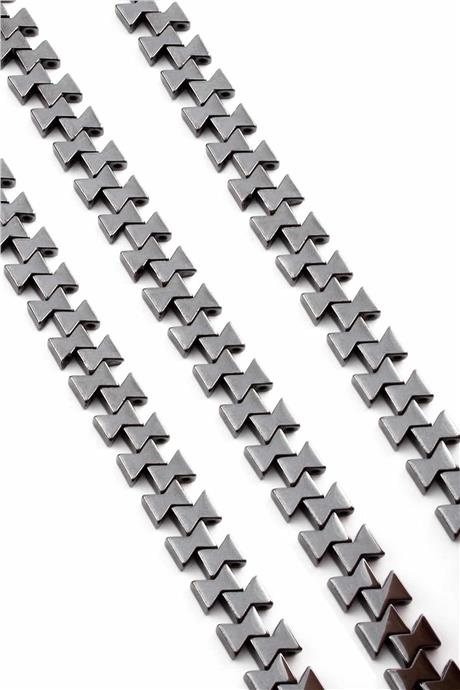 Hematite Natural Stone Shiny Smoked 8x1mm String Of Beads