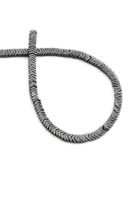 Hematit Taşı Çavuş Kesim Parlak Füme 4x1mm Doğal Taş Dizi