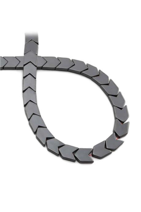 Hematite Natural Stone Shiny Smoked Sergeant Cut 8x8mm String Of Beads