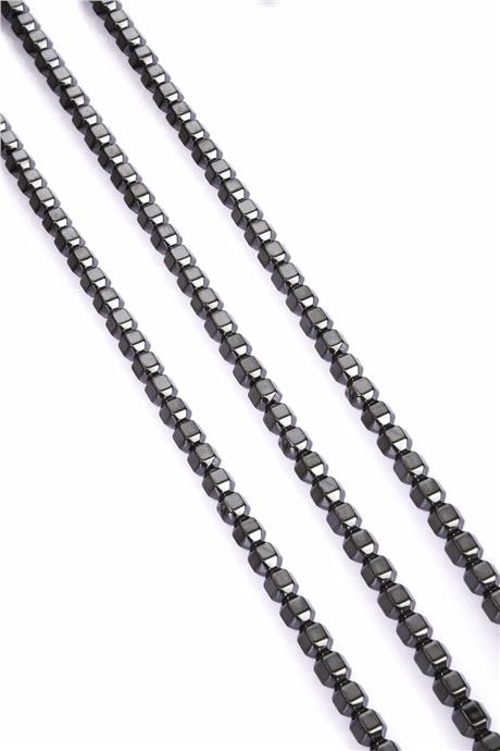 Hematit Taşı Özel Kesim Parlak Füme 6x6mm Doğal Taş Dizi