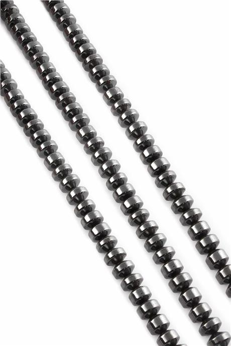 Hematit Taşı Özel Kesim Parlak Füme 8x5mm Doğal Taş Dizi