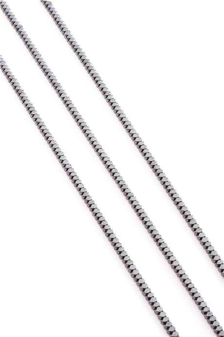 Hematite Natural Stone Shiny Smoked Special Cut 3x2mm String Of Beads