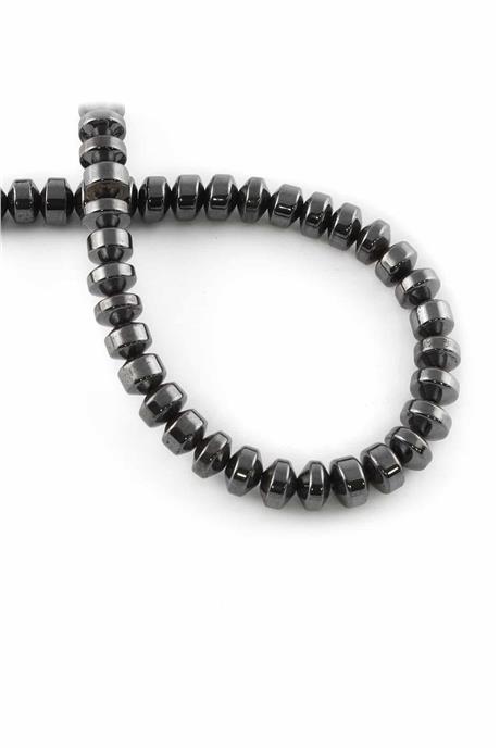 Hematit Taşı Özel Kesim Parlak Füme 8x5mm Doğal Taş Dizi