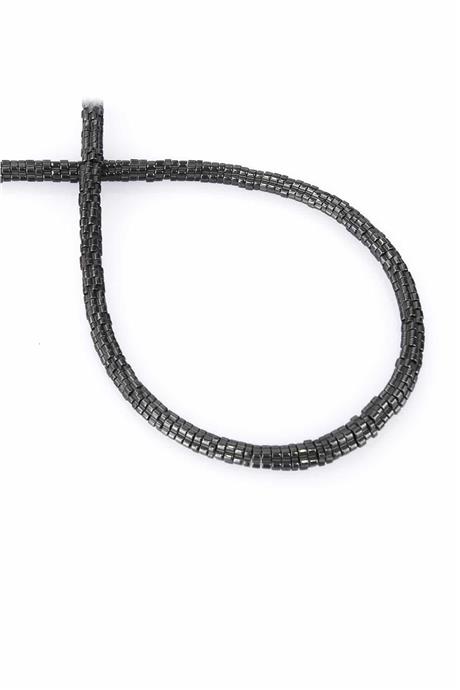 Hematite Natural Stone Shiny Smoked Washer Cut 4x1mm String Of Beads