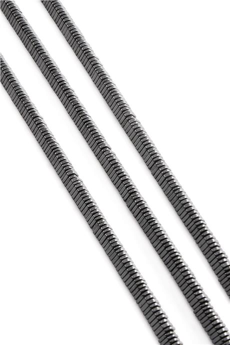 Hematit Taşı Üçgen Kesim Parlak Füme 6x2mm Doğal Taş Dizi